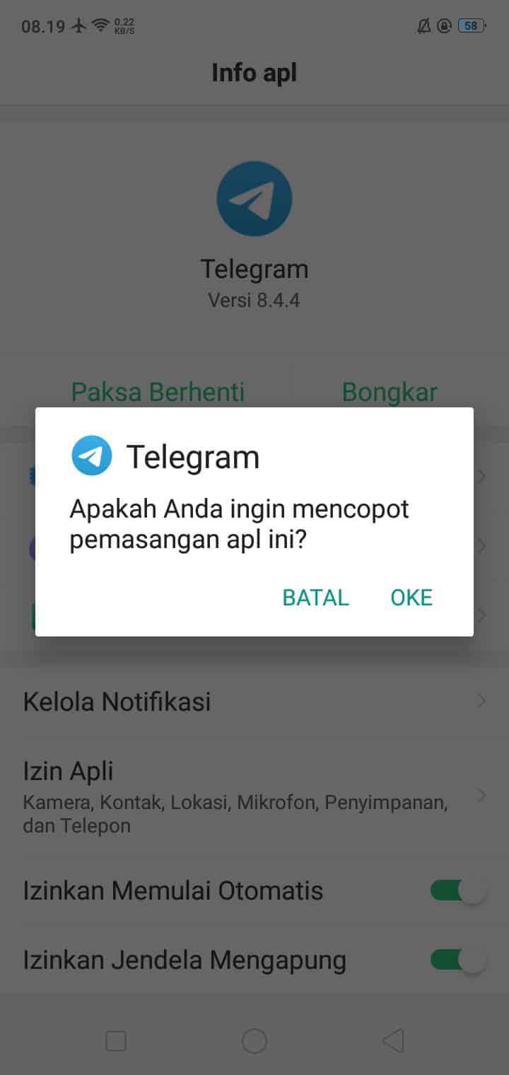 Install Ulang dan Download Telegram Lagi