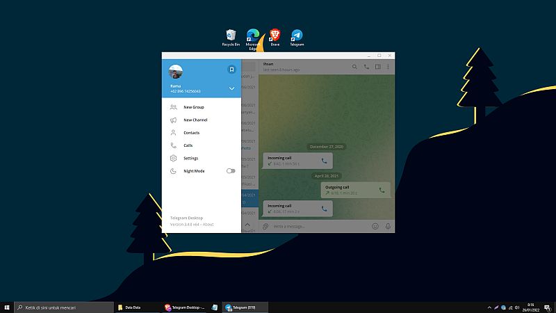 Pindah Telegram Desktop