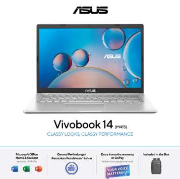 Laptop ASUS M415DAO: Spesifikasi Laptop AMD Ryzen 3 3250U 14 Inci, Harga Rp 4,5-5 Juta, Review Performa, Varian RAM 4GB/8GB, dan Windows 10/11 untuk Pelajar dan Pekerja Kantoran