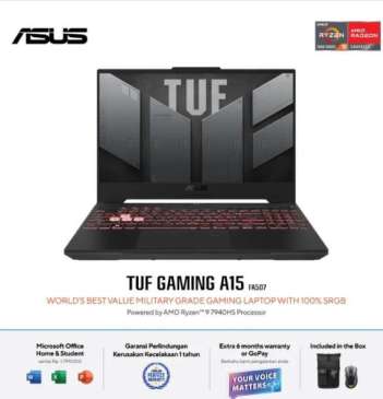 Laptop Asus TUF A15: Spesifikasi, Harga, dan Review Laptop Gaming Terbaik untuk Pemula hingga Profesional