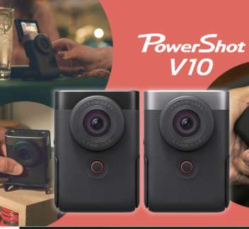 Canon PowerShot V10: Kamera Vlog Kompak dengan Sensor 1 Inci, Rekaman 4K 30fps, Mikrofon Stereo Built-in, dan Layar Putar 180 Derajat